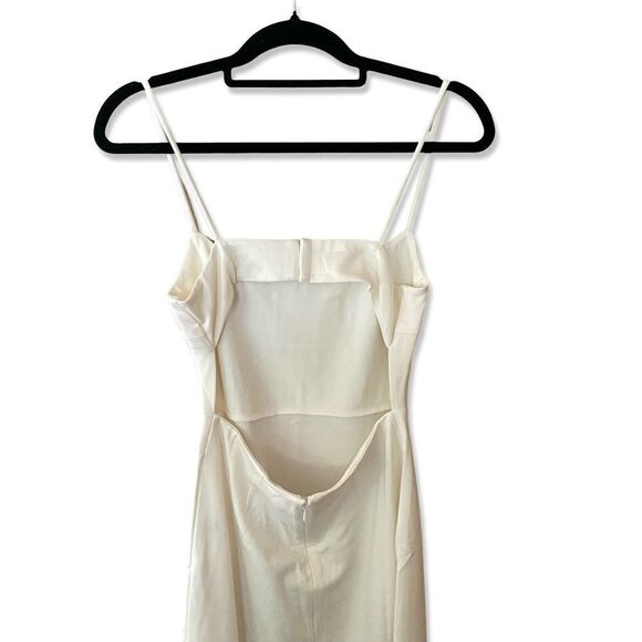 Lovers and Friends Karma maxi dress white high slit column gown Revolve M - Picture 7 of 13